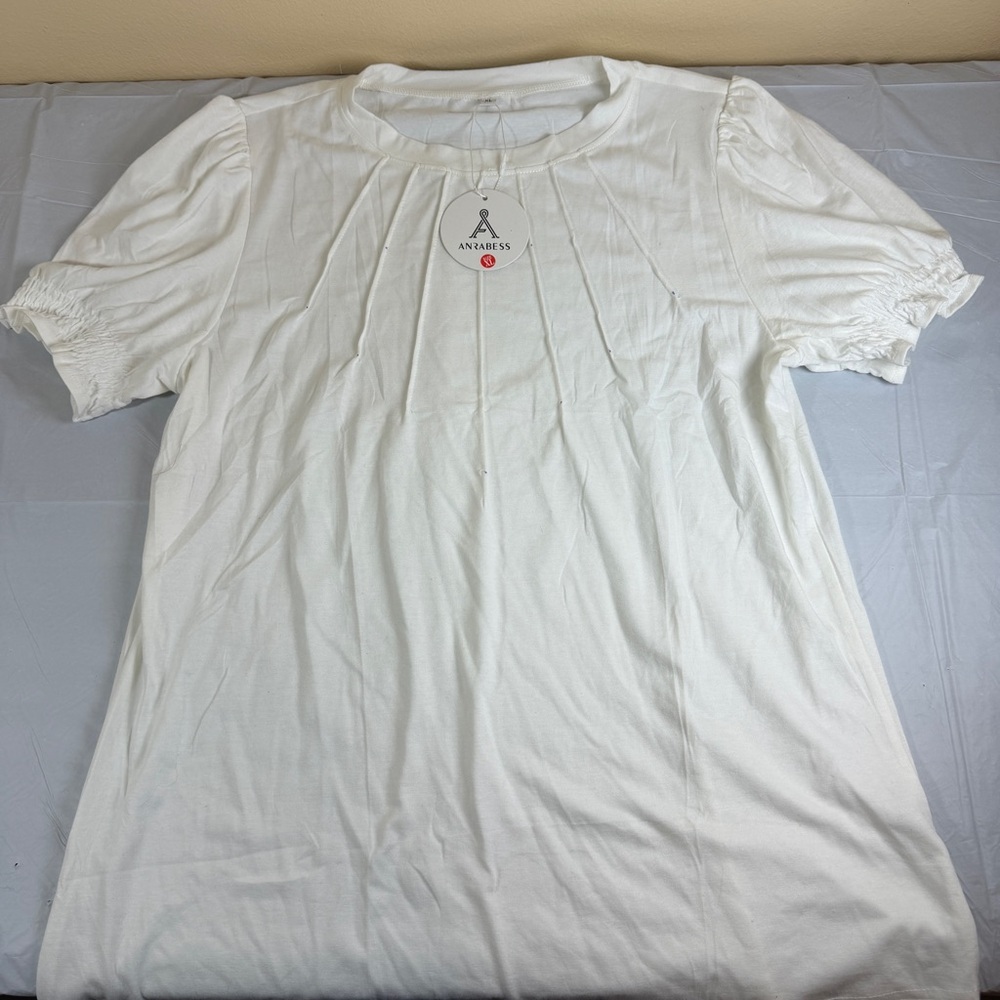 Anvil‎ White Long Sleeve Women's Top